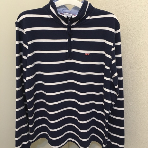 Vineyard Vines fr Target striped 1/4 zip pullover - Picture 6 of 7